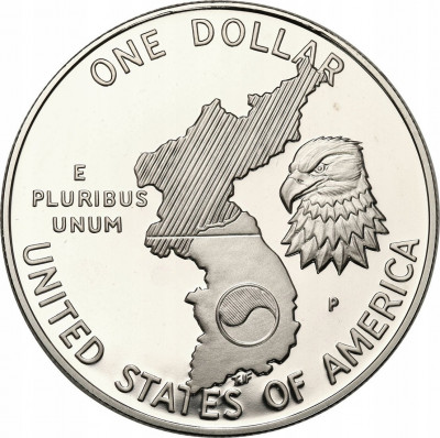USA 1 dolar 1991 Góra Rushmore SREBRO