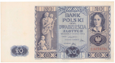 20 złotych 1936 seria CI