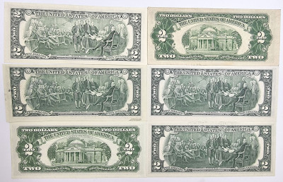 USA. 2 dolary 1953-1995, zestaw 6 sztuk