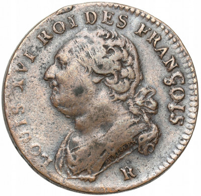Francja, 12 deniers 1791 R, Orléans – RZADKIE