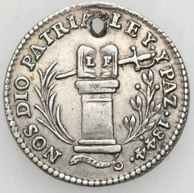 Boliwia. Medal Proklamacji Prezydenckiej 1844