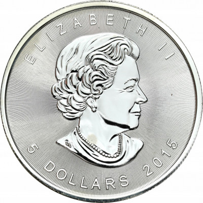 Kanada, 5 dolarów 2015 Uncja srebra