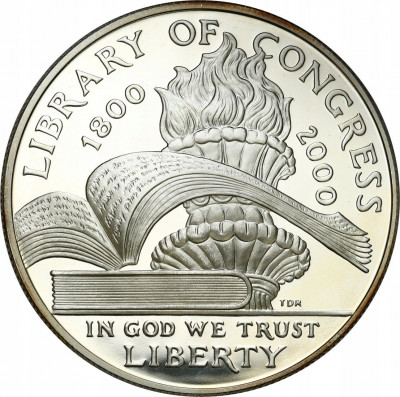 USA 1 dolar 2000 biblioteka kongresowa SREBRO