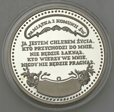 Medal. Pamiątka I Komunii Świętej - SREBRO