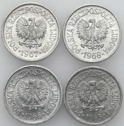 PRL. 10 groszy 1965-198, 4 szt. WYŚMIENITE