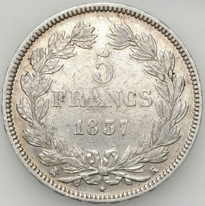Francja 5 franków 1837 K