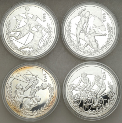 Medale - zestaw 4 sztuk - Olimpiada 2012 SREBRO