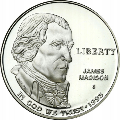 USA 1 dolar 1993 S James Madison SREBRO