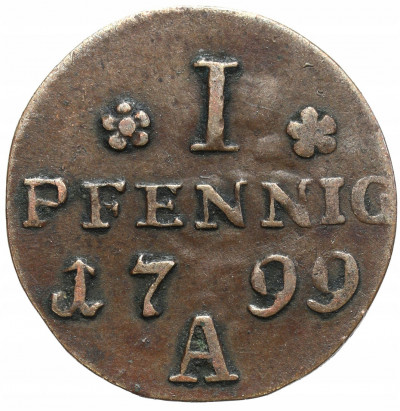 Niemcy, 1 Fenig 1799 A - RZADKIE
