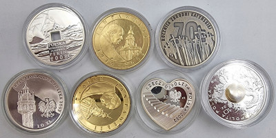 Polska zestaw 6 monet 10zł kolekcjonerskich SREBRO
