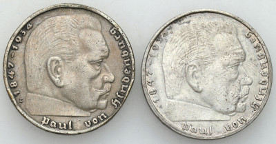 Niemcy 2 Marki Hindenburg 1938 i 1939 – 2 sztuki
