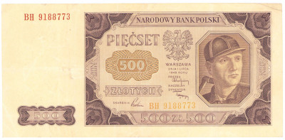 500 złotych 1948 seria BB