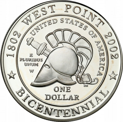 USA 1 dolar 2002 W West Point SREBRO
