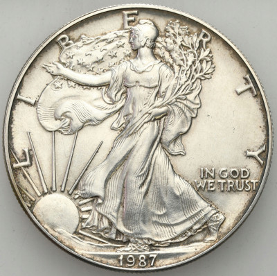 USA 1 dolar 1987 amerykański orzeł uncja SREBRO