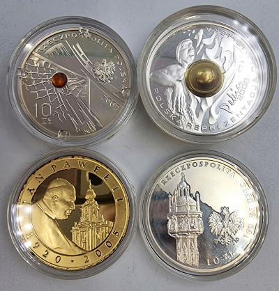 Polska III RP.10zł zestaw 4 monet kolekcjonerskich