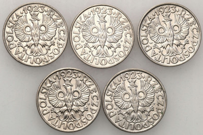 II RP. 20 groszy 1923 - zestaw 5 szt