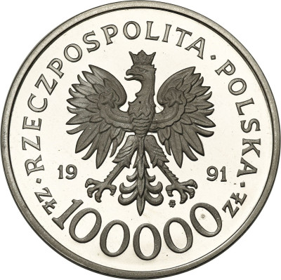 III RP. 100 000 zł 1991 Narvik - Żołnierz Polski