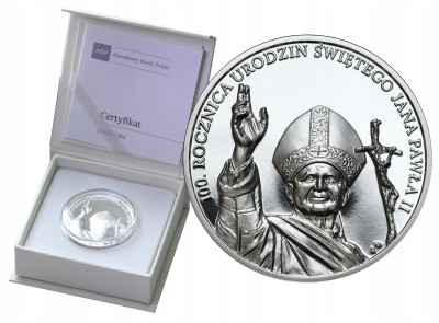 10 złotych 2020 100 rocznica ur Św. Jana Pawła II