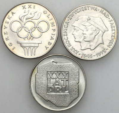PRL, 200 złotych 1974-1976 zestaw 3 sztuk – różne