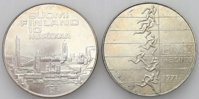 Finlandia 10 marek, 1971-1975 zestaw 3 sztuk
