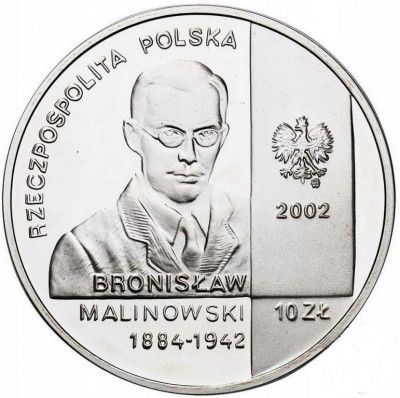 III RP 10 zł 2002 Bronisław Malinowski