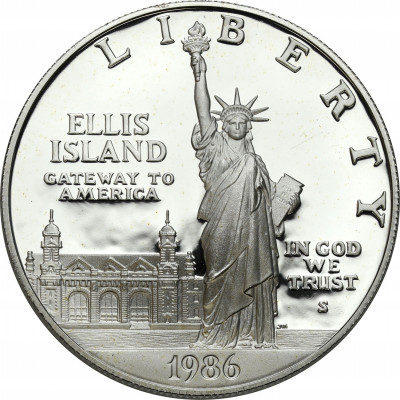 USA 1 dolar 1986 S Statue of Liberty SREBRO