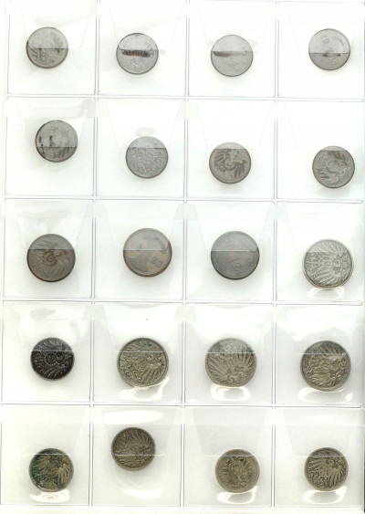Niemcy, Wielka Brytania, Francja, zestaw 70 monety