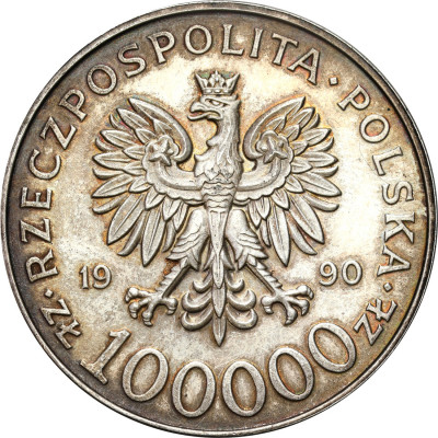 III RP 100.000 złotych 1990 Solidarność