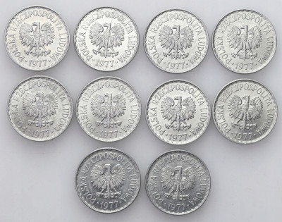 PRL. Zestaw 10x 1 złotych 1976