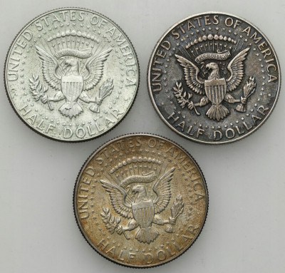 USA 1/2 dolara 1964,1965,1969 Kennedy SREBRO