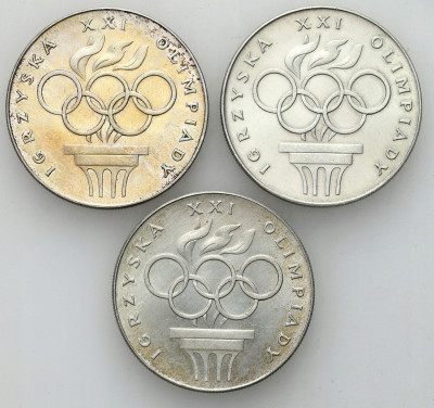 200 złotych 1976 Igrzyska Olimpiady, 3 szt.