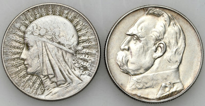 II RP. 5 złotych 1934 i 5 złotych 1935, Piłsudski