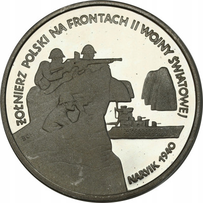 III RP 100.000 zł 1991 Narvik - Żołnierz Polski