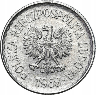 PRL. 1 złoty 1968 Aluminium - RZADKI ROCZNIK