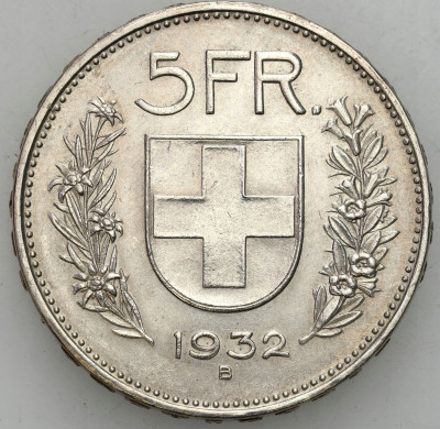 Szwajcaria, 5 franków 1932 B, Berno