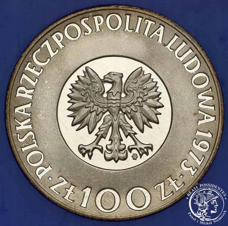 PRL Próba 100 złotych 1973 Kopernik