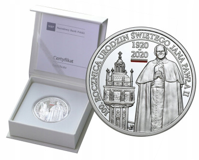 10 złotych 2020 100 rocznica ur Św. Jana Pawła II