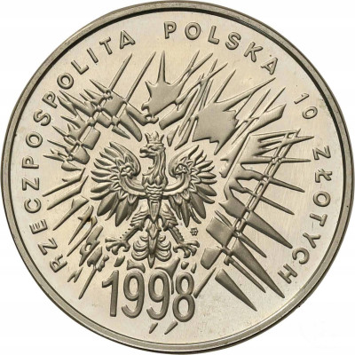 III RP. 10 złotych 1998 Niepodległość