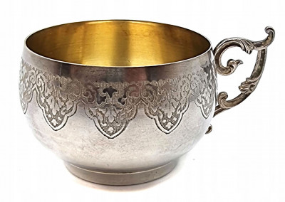 Francja XIX w. filiżanka SREBRO .950