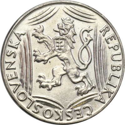 Czechosłowacja. 100 koron 1948 Srebro PIĘKNE