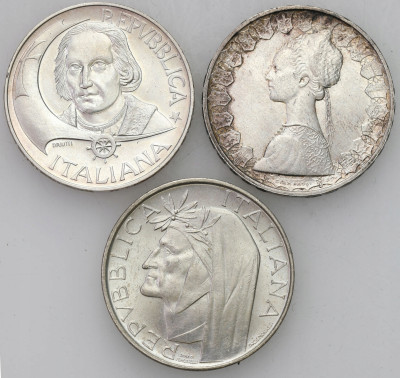 Włochy, 500 lirów 1959 – 1992 zestaw 3 sztuk
