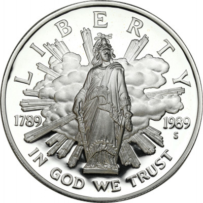 USA 1 dolar 1989 Kongres SREBRO