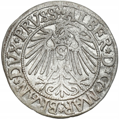 Prusy Ks. Hohenzollern Grosz 1542 Królewiec ŁADNY
