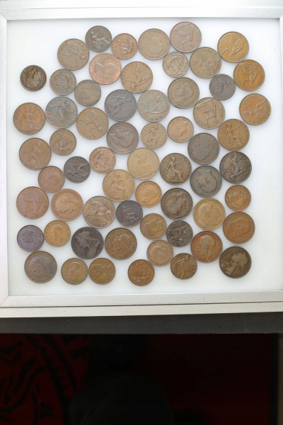 Wielka Brytania. Duży zestaw monet XX wiek.