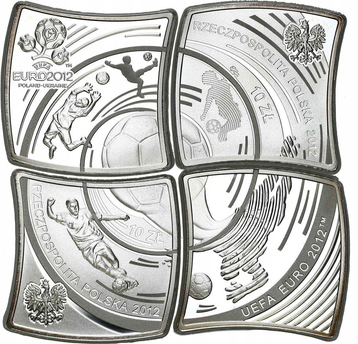 10 zł. 2010-2012 Zestaw 4 monet kolekcjonerskich