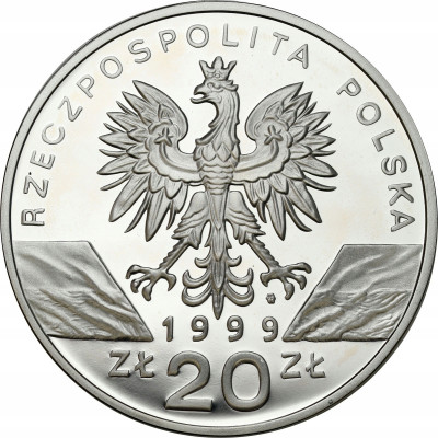 III RP. 20 złotych 1999 Wilki – RZADSZE