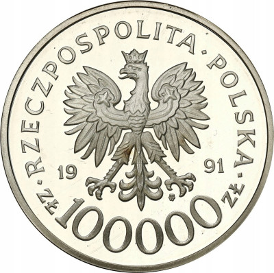 III RP 100 000 zł 1991 Hubal