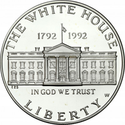 USA 1 dolar 1992 Biały Dom SREBRO