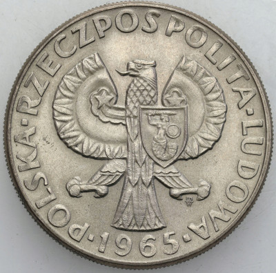 PRL. PRÓBA miedzionikiel 10 złotych 1965 syrenka