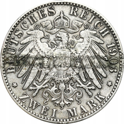 Niemcy, 2 marki 1906 J, Hamburg